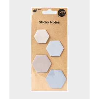 Notes repositionnables Hexagone 4 blocs Couleurs pastel