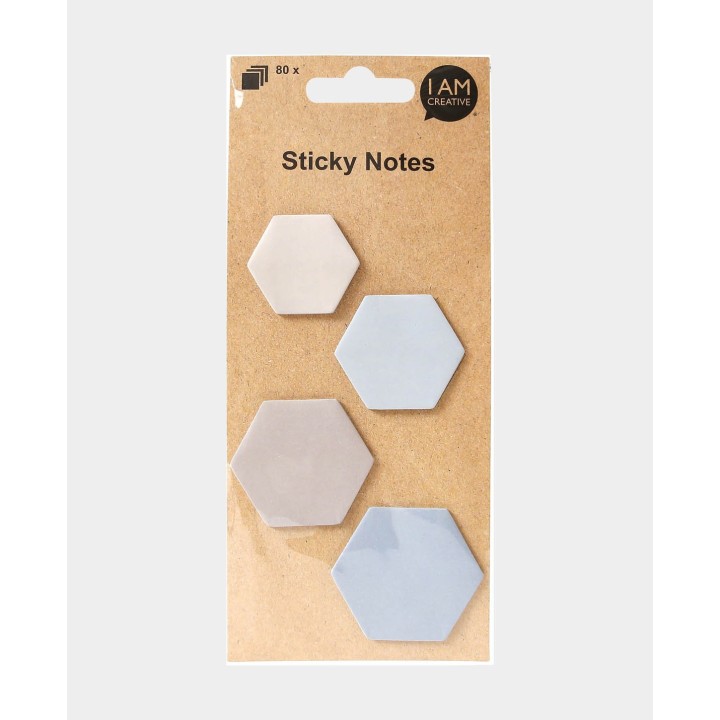 Notes repositionnables Hexagone 4 blocs Couleurs pastel