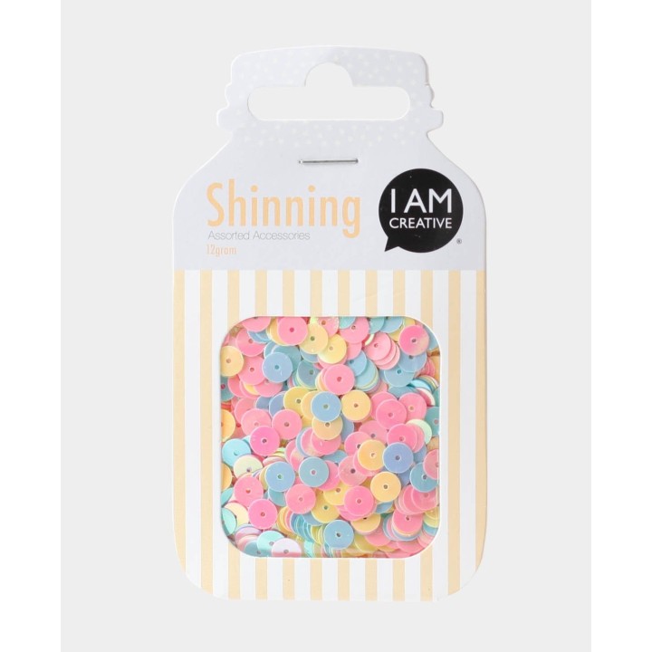 Pailletten Kreise 6mm Rot Blau Gelb