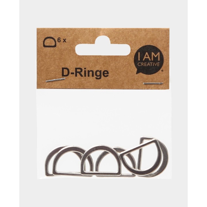 Metal half rings closed 6 pieces silver