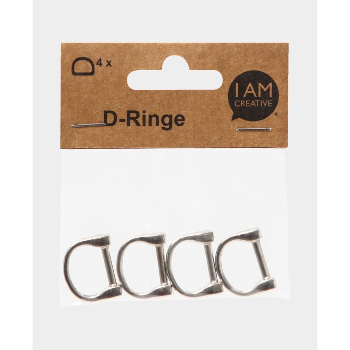 Metal half rings closed 4 pieces silver