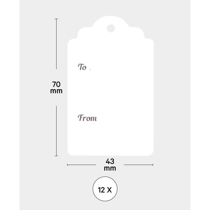 Gift tags with patterns 12 pcs. black & white