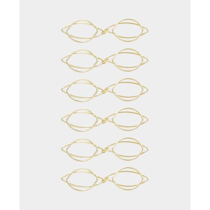 Clip per foto con snodo mobile 6 pezzi. Oro