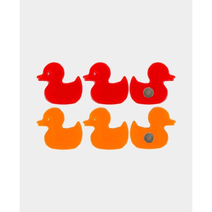 Dekomagnete in Entenform 6 Stk. Rot & Orange