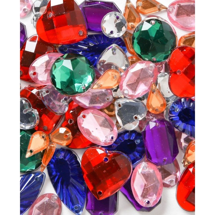 Strass per cucito 5-16 mm 94 pezzi. Colorati