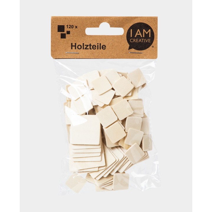 Disques en bois carrés 120 pcs