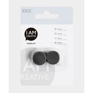 Magnets 20mm 10 pcs. black