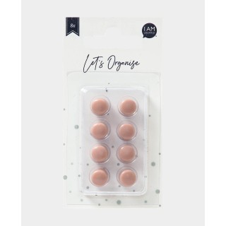 Magneti Deco rotondi 8 pezzi. Beige