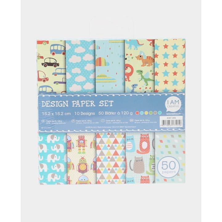 Bloc de papier avec 10 designs différents 50 feuilles