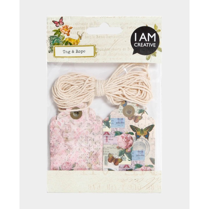 Romantic gift tag set 20 pcs. Colourful