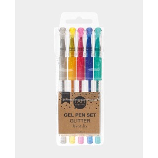 Set de stylos gel paillettes 5 pcs.