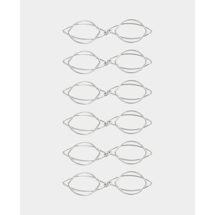 Photo clips with movable joint 6 pieces silver