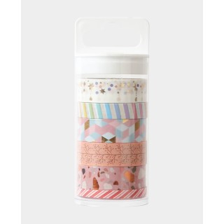 Set di Washi tape rosa 6 rotoli