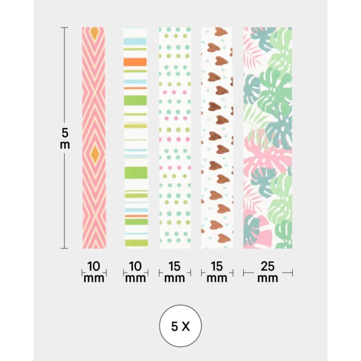Washi tape set 5 rolls