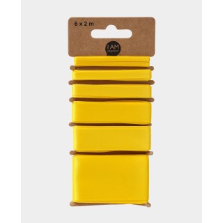Nastro di raso 6 x 2 m giallo