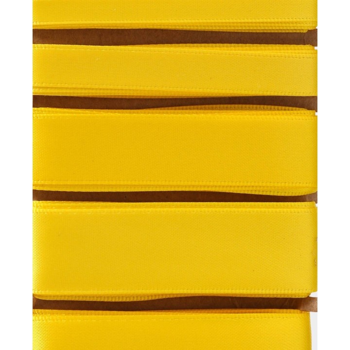 Satin ribbon 6 x 2 m yellow