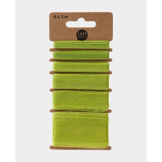 Ruban d'organza 6 x 2 m vert