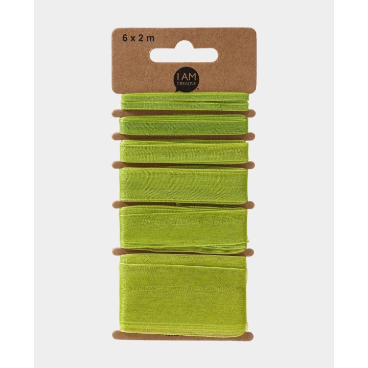 Nastro di organza 6 x 2 m verde