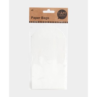 Paper bag white 6 pcs.