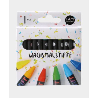 Crayons de cire couleurs de base 12 pcs.