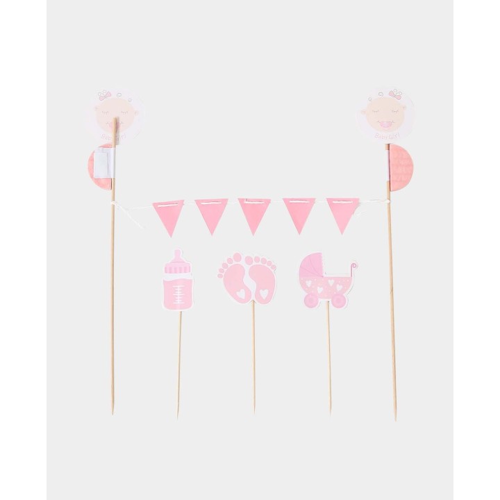 Deko-Picker Girl Pink 4 Stk.