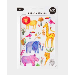 Rub-on sticker jungle transfer sticker