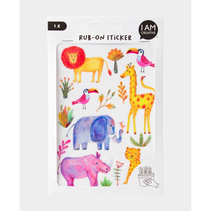 Rub-on sticker jungle transfer sticker