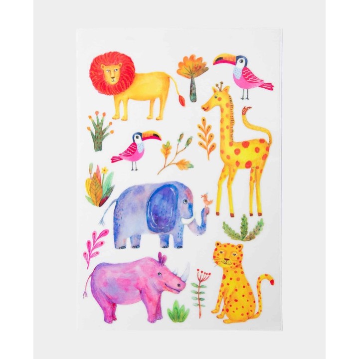 Rub-on sticker jungle transfer sticker