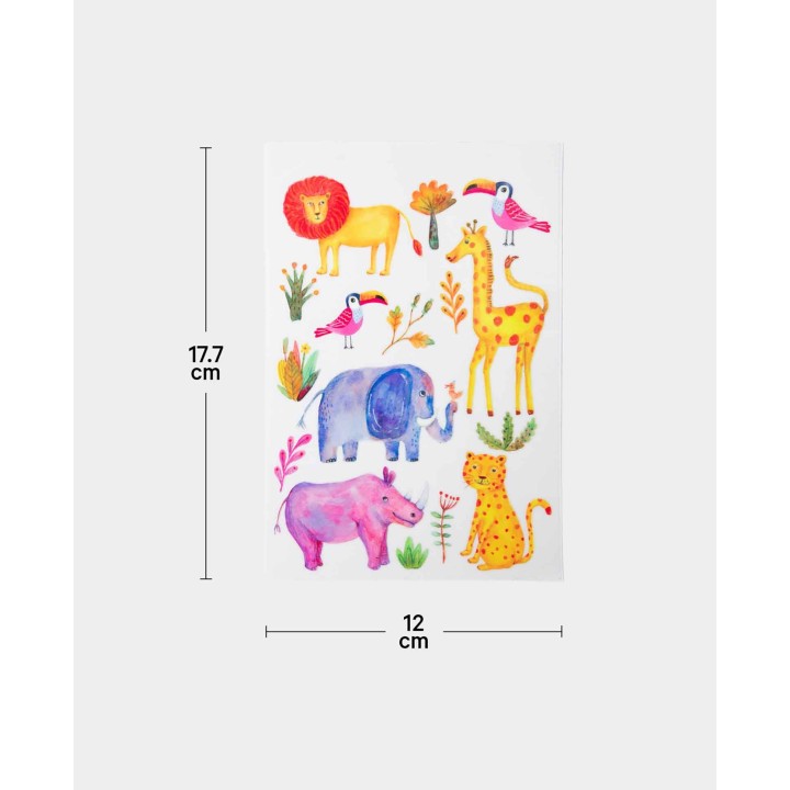 Rub-on sticker jungle transfer sticker