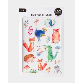 Rub-on sticker zoo transfer sticker