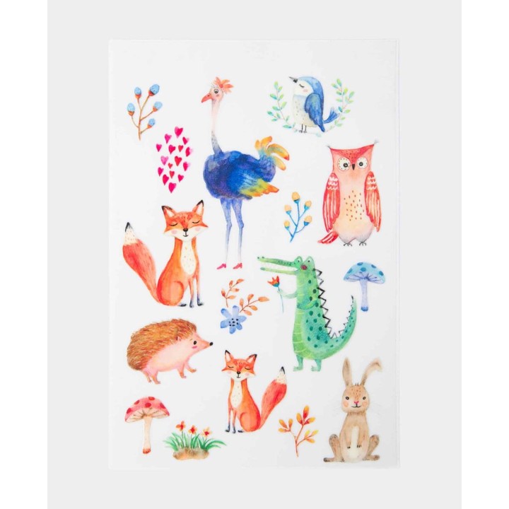 Rub-on sticker zoo transfer sticker