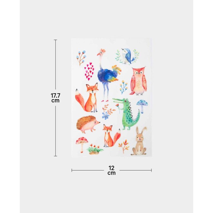 Rub-on sticker zoo transfer sticker