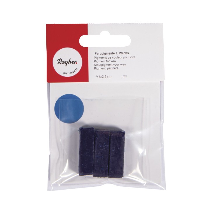 Colour pigments for wax dark blue 3 pcs.