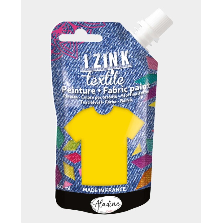 IZINK Peinture pour textiles 80ml jaune