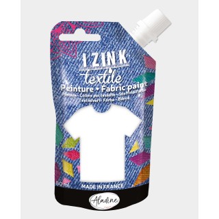 IZINK peinture pour textile 80ml blanc