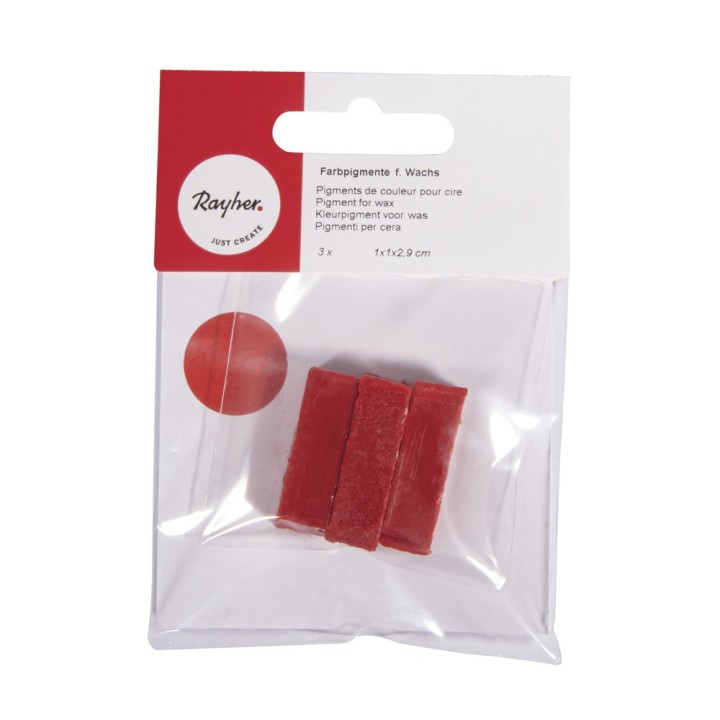 Pigmenti colorati per rosso cera 3 pz.