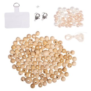 Rayher mobile phone chain wooden beads FSC