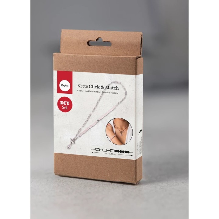 Rayher chain Click & Match silver 80cm