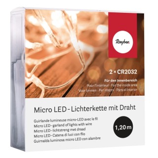 Rayher Micro guirlande lumineuse LED avec fil 120cm