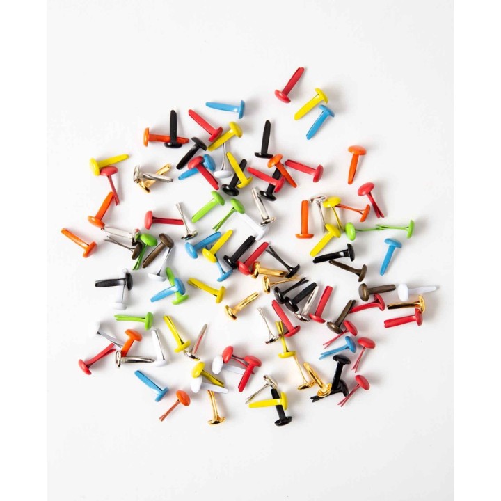 I Am Creative round head clips coloured 100 pcs.