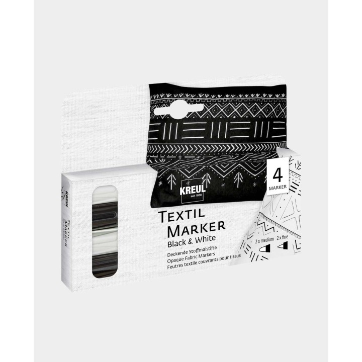 I Am Creative Textile Marker Opaque Set of 4 Black & White
