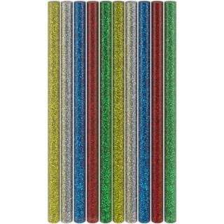Goobay Bâtons de colle chaude 11mm 5 couleurs scintillantes 10 pcs.