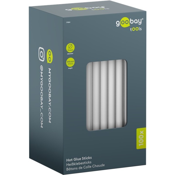 Goobay colla a caldo stick 11mm 100 pezzi.