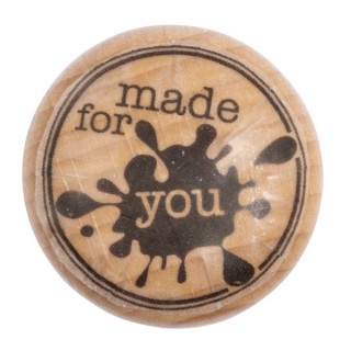 Rayher Tampon en bois "made for you" 3cm