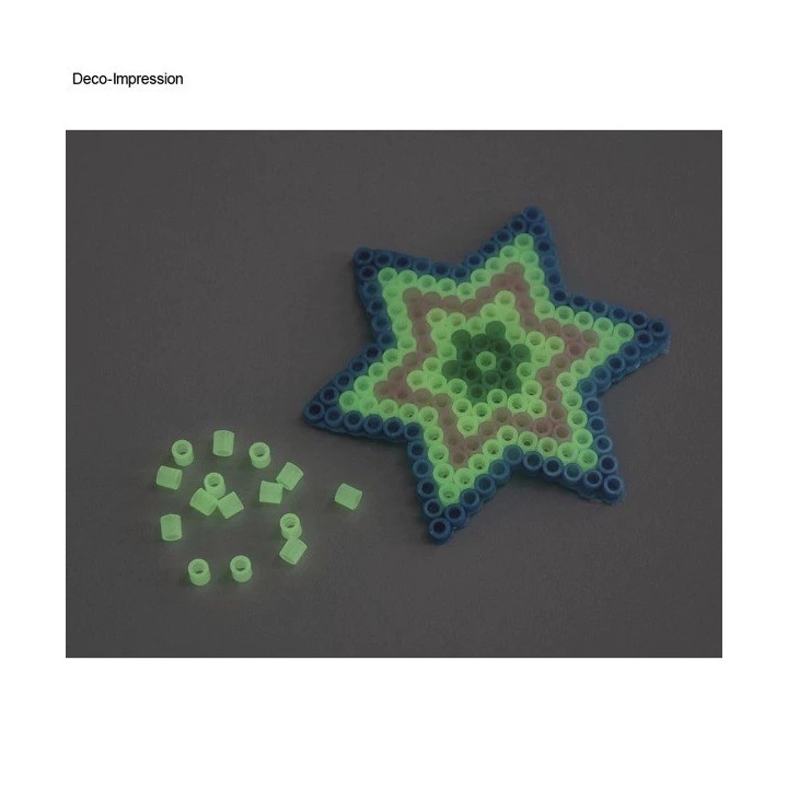 Rayher perline iron-on Glow in the Dark 5mm 2700 pezzi.