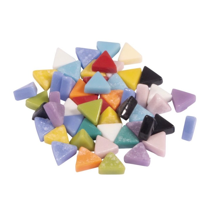 Rayher Triangle Glass Mosaic Mix Coloured 500g