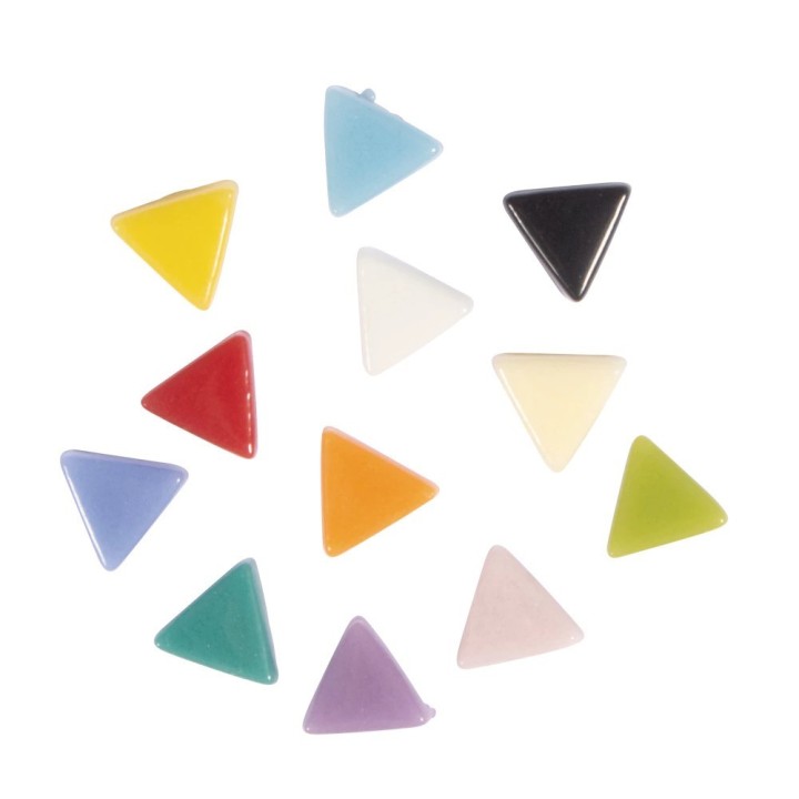 Rayher Triangle mélange de mosaïque en verre multicolore 500g