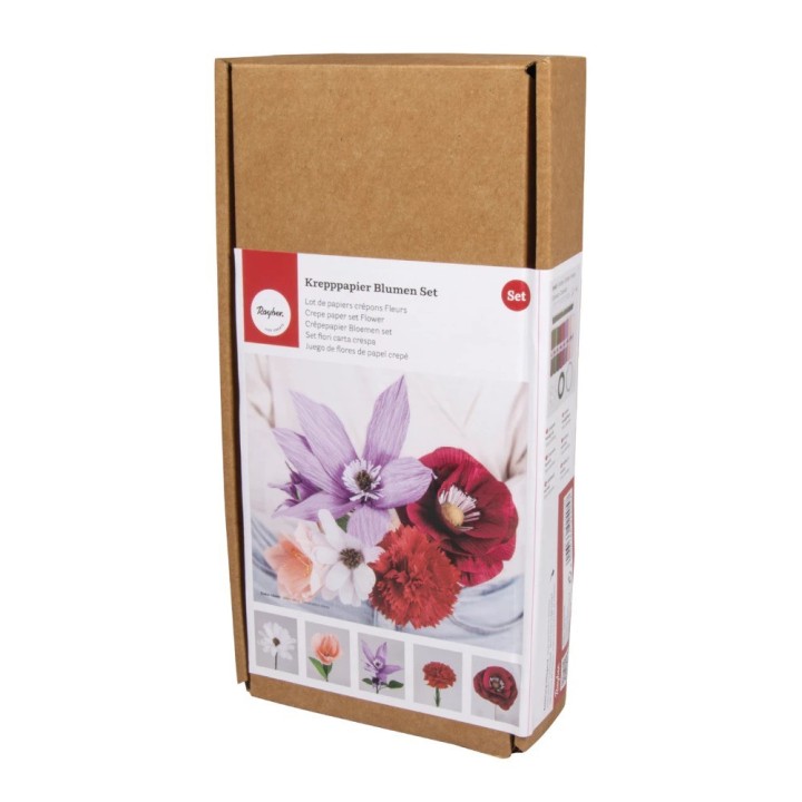 Rayher Krepppapier Blumen Set Bunt