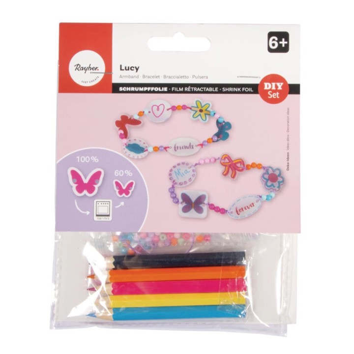 Rayher Bracelet en film rétractable Lucy 2 pièces