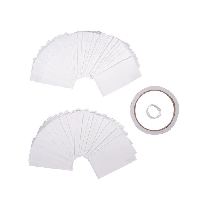 Rayher set de fleurs en papier 3D Mini 50 pcs. Blanc